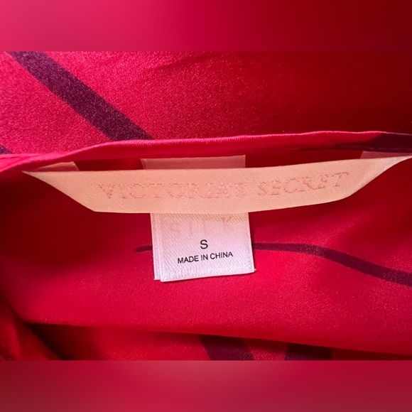 VTG Victorias Secret Floral Charmeuse Silk Full Length Slip Dress Cut Out Back S - Picture 14 of 16